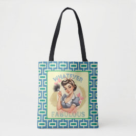 Bolso De Tela Chica Pinup Retro Azul y Verde