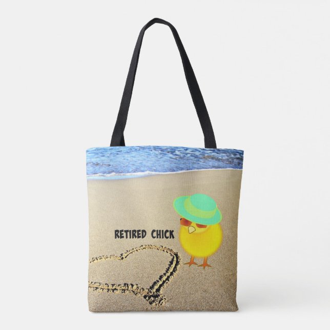 Bolso De Tela Chica retirada en la playa (Reverso)