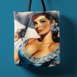 Bolso De Tela Chica Retro del Salvaje Oeste