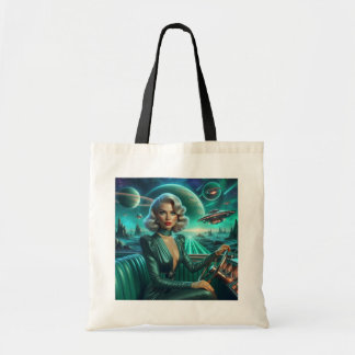 Bolso De Tela Chica Retro Espacial