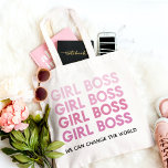 Bolso De Tela Chica rosa moderno Jefe mejor regalo para Girly<br><div class="desc">Chica rosa moderno Jefe mejor regalo para Girly</div>
