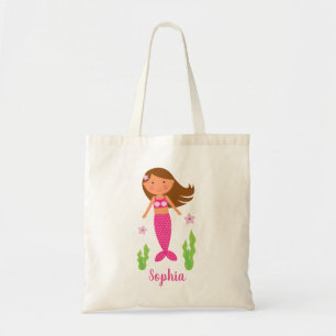 Bolso De Tela Chica Sirena Piel media, pelo marrón claro