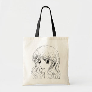 Bolso De Tela Chica sonriente - Manga inspiró la expresión de la