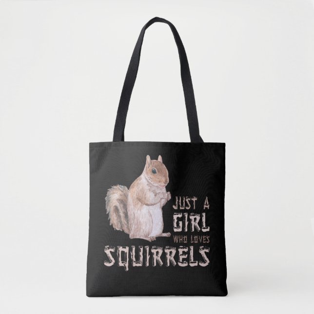 Bolso De Tela Chica Squirrel Lover (Anverso)