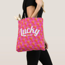 Bolso De Tela Chica Suerte Rosa Trébol Patrón Irlandés de San Pa