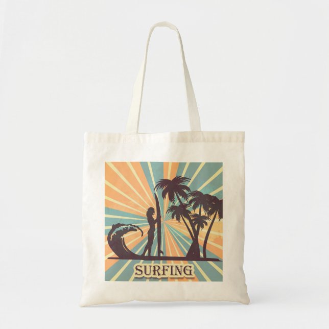 Bolso De Tela Chica surfista (Frente)