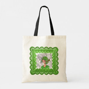 Bolso De Tela Chica Tote Bag Green Flapper
