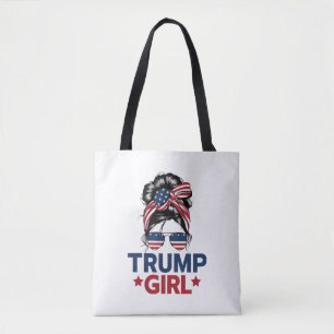 Bolso De Tela Chica Trump Moño Desordenado Trump 2024 Elección A