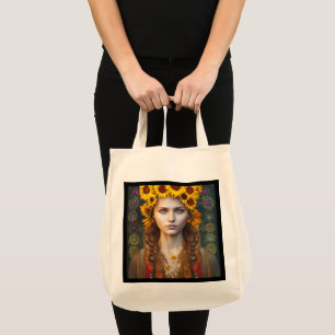 Bolso De Tela Chica ucraniano de Amulets y Sunflowers