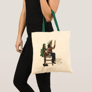 Bolso De Tela Chica Vaquera Vintage Mirando al Espejo Es tan Van