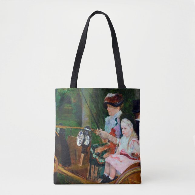 Bolso De Tela Chica viajando en carro, Mary Cassatt (Anverso)