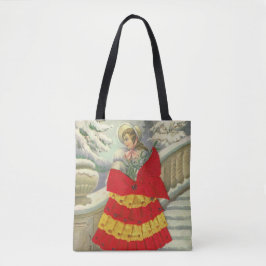 Bolso De Tela Chica Victoriana en Invierno