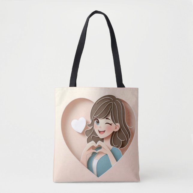 Bolso De Tela Chica Winking Magic of Love (Anverso)