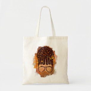 Bolso De Tela Chica y mariposa de diseño afroamericano negro