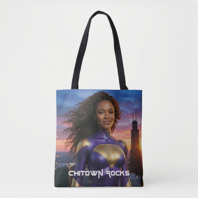 BOLSO DE TELA CHICAGO - CHITOWN ROCKS (Anverso)