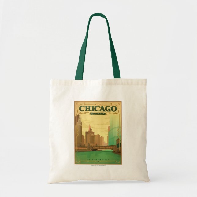 Bolso De Tela Chicago, IL - Día de San Patricio (Frente)
