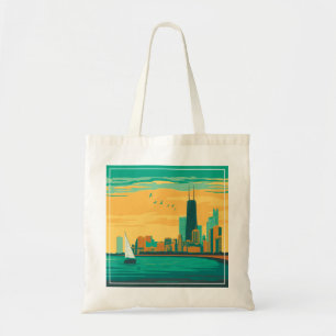 Bolso De Tela Chicago, IL - Disfruta del Lakefront
