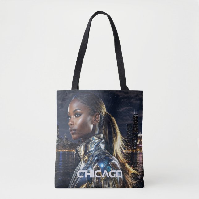 BOLSO DE TELA CHICAGO - ILLINOIS (Anverso)