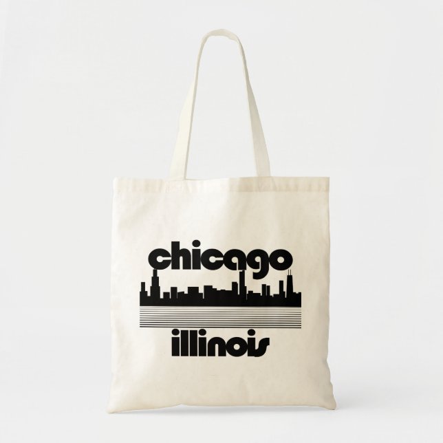 Bolso De Tela Chicago, Illinois (Frente)