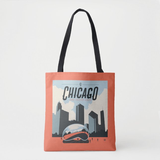 Bolso De Tela Chicago, Illinois | Parque del Milenio (Anverso)