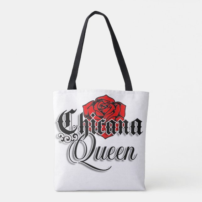 Bolso De Tela Chicana queen shopping tote bag (Reverso)