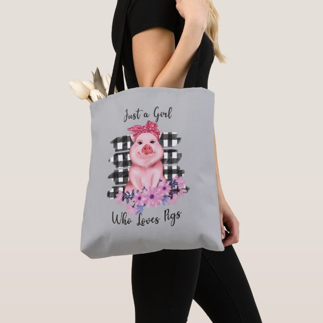 Bolso De Tela chicas adorables de cerdos (Detalle)