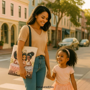 Bolso De Tela Chicas afroamericanos caprichosos Fiesta de té