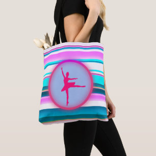 Bolso De Tela Chicas Ballerina Dance Stripes