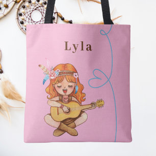 Bolso De Tela Chicas Boho Rosadas Lindas y Elegantes
