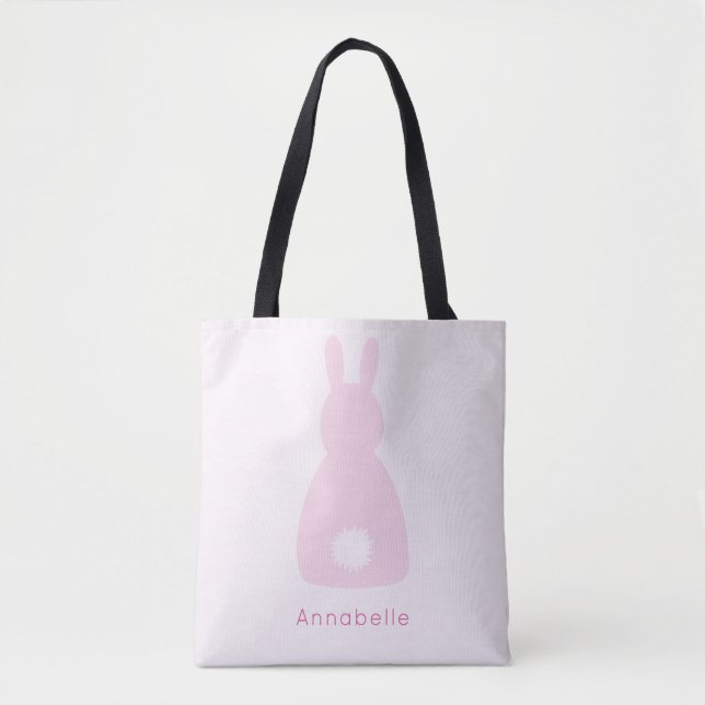 Bolso De Tela Chicas Conejo Bunny Rosa Rubio (Anverso)