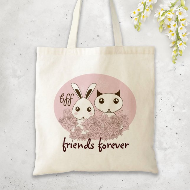 Bolso De Tela Chicas  de amigos de animales conejitos rosados de (Subido por el creador)