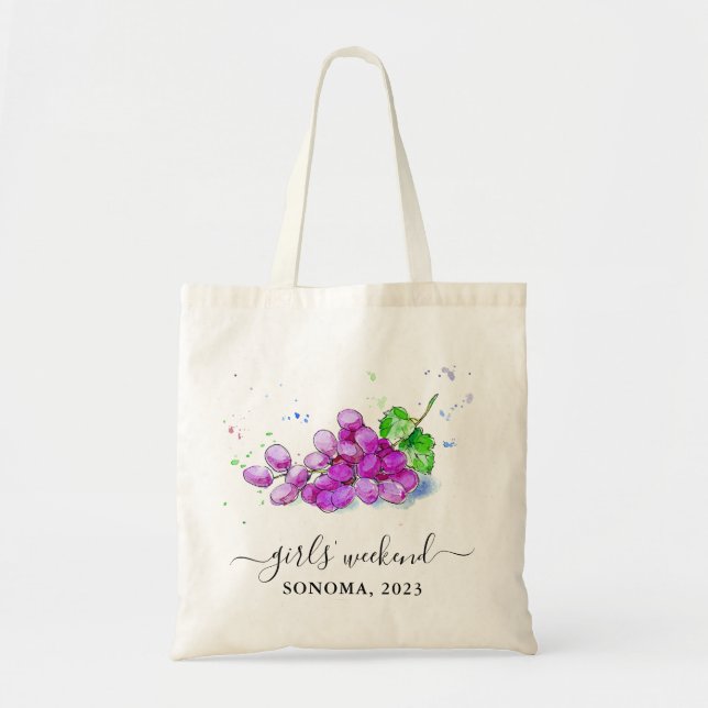 Bolso De Tela Chicas de bodega Sonoma Vineyard Weekend Tote Bag (Frente)