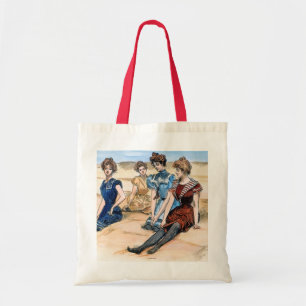 Bolso De Tela Chicas de Gibson en la playa, 1900
