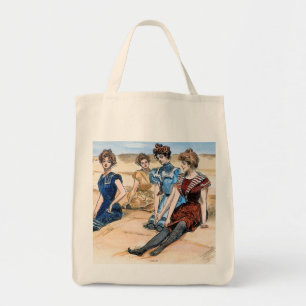 Bolso De Tela Chicas de Gibson en la playa, 1900
