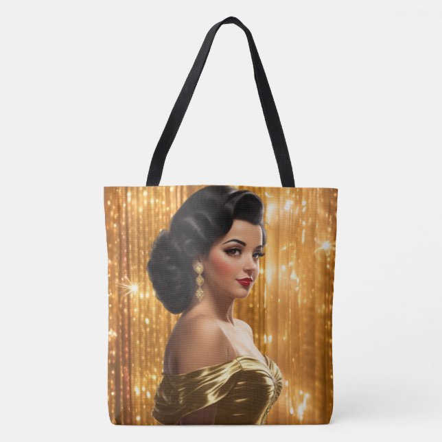 Bolso De Tela Chicas de Retro Glam (Ana Maria) (Anverso)