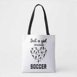 Bolso De Tela Chicas de Silhouette jugando al fútbol