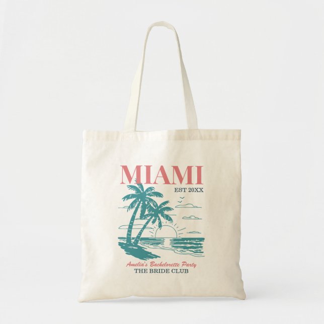 Bolso De Tela Chicas de verano de Beach Bachelorette Party viaja (Frente)