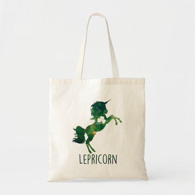 Bolso De Tela Chicas del Día de San Patrón de Unicornio (Frente)