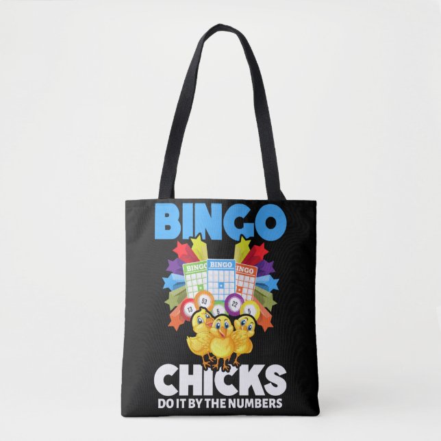 Bolso De Tela Chicas del jugador de bingo femenino divertidos (Anverso)