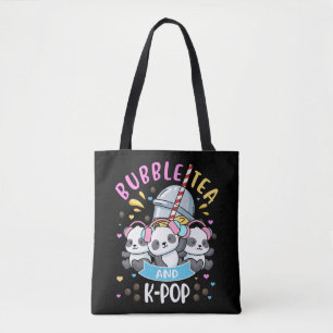 Bolso De Tela Chicas del regalo de té de burbuja K-Pop Boba reg