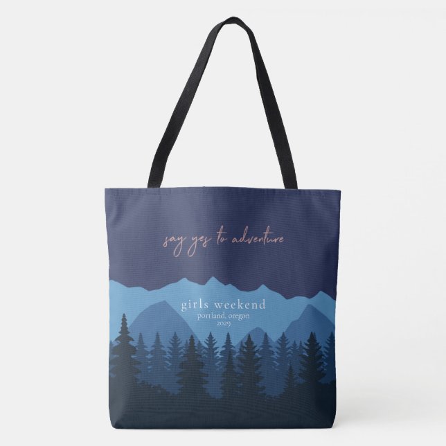 Bolso De Tela Chicas Fin de semana personalizado (Anverso)