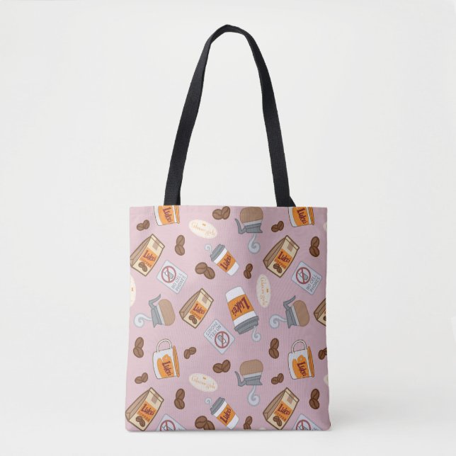 Bolso De Tela Chicas Gilmore | Patrón de café de Luke's Diner (Anverso)