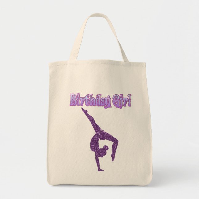 Bolso De Tela Chicas Gimnasia Chica de cumpleaños (Frente)