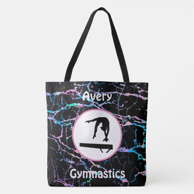 Bolso De Tela Chicas Gimnasia Holograma Equilibrio de viga Tote  (Anverso)
