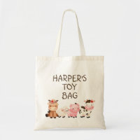 Chicas Granja Animales Personalizados Tote Bag