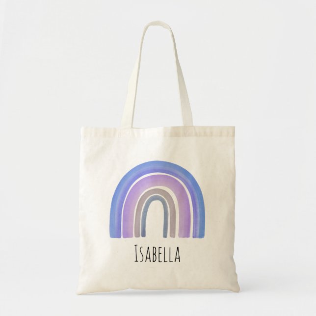 Bolso De Tela Chicas Modestos Personalizados del arcoiris de mod (Frente)