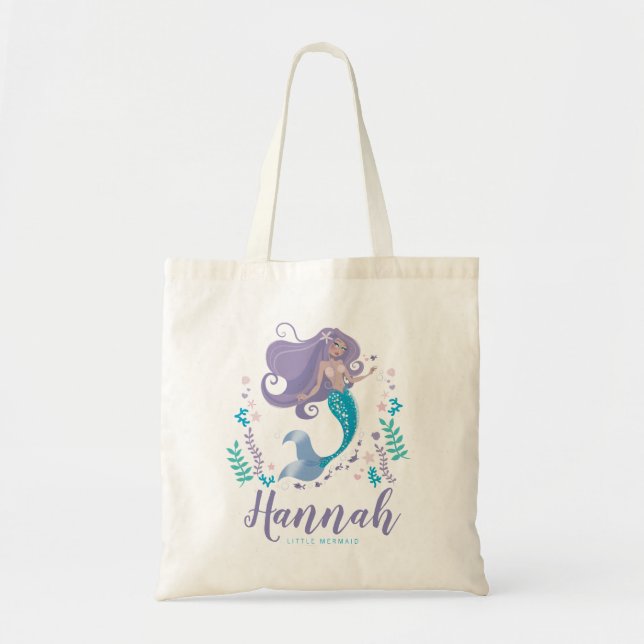 Bolso De Tela Chicas Personalizados Mermaid Tote Bag Para Pool B (Frente)