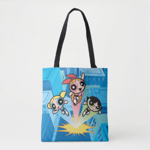 Bolso De Tela Chicas Powerpuff Lanzan Al Aire