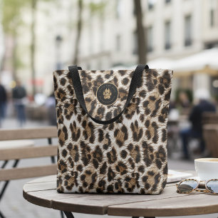 Bolso De Tela Chicas Salvajes Safari Leopardo Blanco ID1157