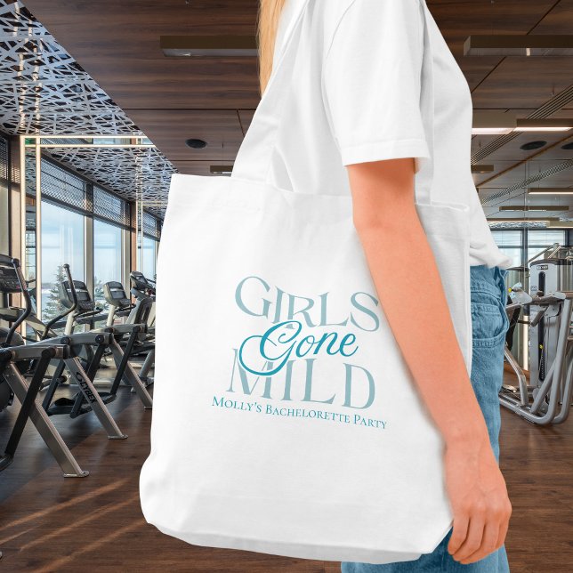 Bolso De Tela Chicas se fueron leves - Diseño de la Personalizad (Girls Gone Mild tote bag with modern font – perfect for bridesmaid proposals or bridal celebrations!)
